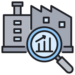 Poster - Industry Analysis Lineal Color Icon
