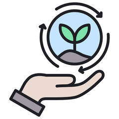 Poster - Sustainability Lineal Color Icon