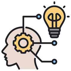 Poster - Critical Thinking Lineal Color Icon
