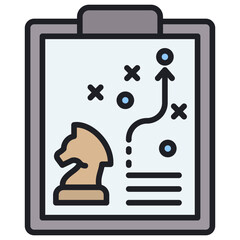 Poster - Strategy Lineal Color Icon