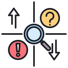 Poster - Swot Analysis Lineal Color Icon