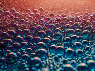 Wall Mural - Origami bubbles background.