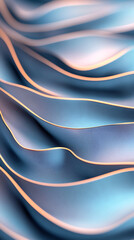 Aufkleber - Smooth blue and orange waves flowing and creating an abstract pattern, perfect for backgrounds and designs