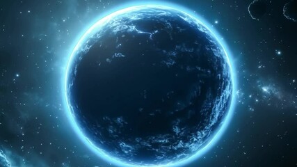 Wall Mural - Planet at the moment of eclipse in space