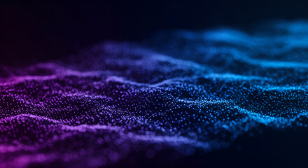 Poster - Data stream with digital network connection for futuristic technology banner, presentation, landing page, information wallpaper, creative data transmission with ai