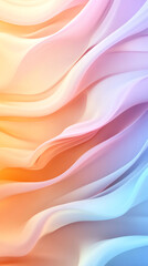 Aufkleber - Luxurious satin fabric rippling with soft waves, generating vibrant gradient colors for creative visual compositions