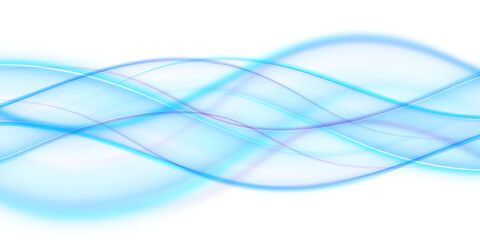 Fototapete - Air flow. Soft solor smoke. Fresh aroma. Blue futuristic gradient waves. Curved lines background.