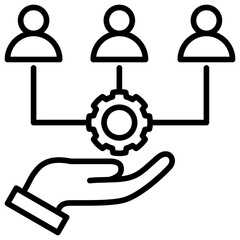 Aufkleber - Resource Allocation Line Icon
