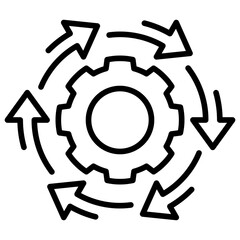 Poster - Process Management Line Icon