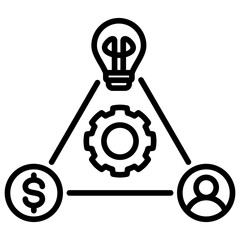 Poster - Business Model Line Icon