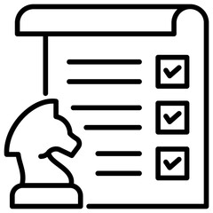 Poster - Strategic Planning Line Icon