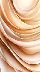 Leinwandbilder - Smooth and flowing abstract waves in beige and gold hues create a dynamic and elegant background, perfect for various design projects