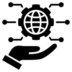 Poster - Digital Transformation Glyph Icon