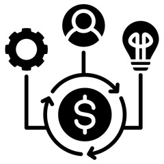 Poster - Business Model Glyph Icon