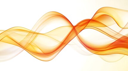 Aufkleber - Abstract Waves of Warm Orange and Yellow Gradient in Fluid Motion

