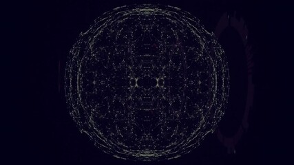 Poster - Interconnected lines and nodes forming abstract geometric pattern on dark background