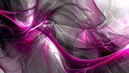 Poster - Abstract flowing pink and black waves in a dynamic digital animation.