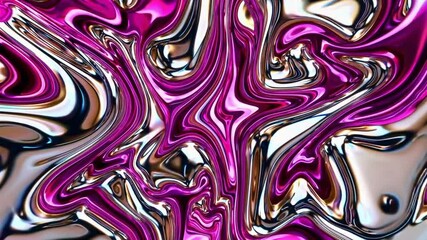 Wall Mural - fuchsia fluid elegance abstract design in shiny colors