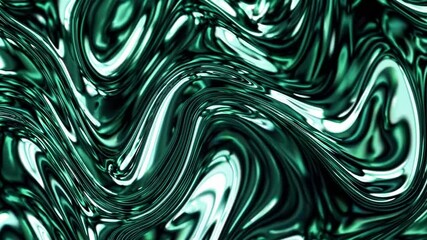 Wall Mural - abstract green and white marbled swirl texture resembling liquid paint or fluid art. great for backg