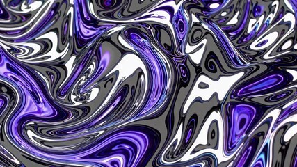 Wall Mural - a mesmerizing liquid metallic purple and silver abstract texture with intricate swirling patterns, r