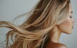 © typepng - This portrait features a woman with a beautiful, natural head of long, wavy blonde hair