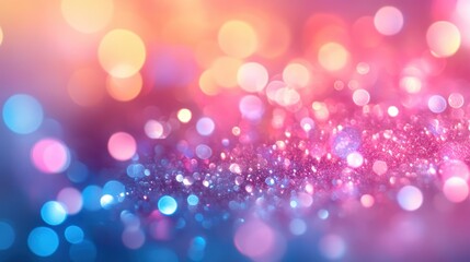Fototapete - Colorful bokeh background with glittering lights creating a vibrant and dreamy atmosphere during a festive celebration