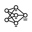 © vectorwin - neural network diagram machine learning line icon vector illustration
