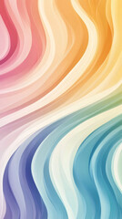 Aufkleber - Abstract background featuring smooth colorful wavy lines creating a mesmerizing pattern, perfect for modern and creative projects