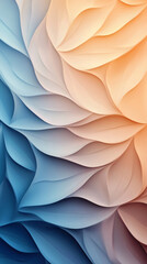 Leinwandbilder - Flowing blue and orange gradient curves intertwining, generating dynamic abstract composition with depth and visual movement