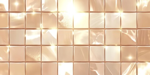 Poster - Decorative tile arrangement showcasing abstract patterns with a glossy finish, ideal for modern interiors