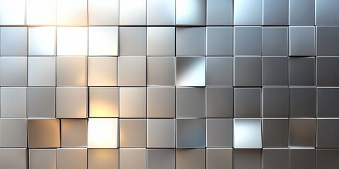 Poster - Abstract tile background with varying shades and reflections in a modern design setting