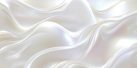 Poster - Abstract waves in a smooth white background create a mesmerizing visual effect suitable for various design uses