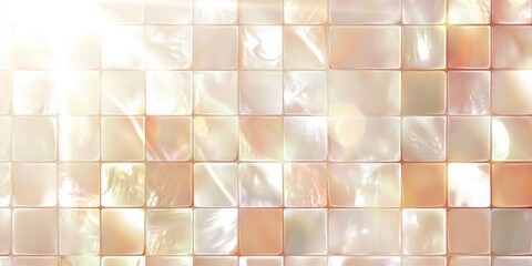 Poster - Abstract tile background with warm tones and glossy texture illuminated by sunlight reflecting off the surface