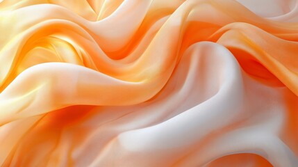 Poster - 3D rendered soft cloth in a flowing abstract form, with soft light playing on the fabric