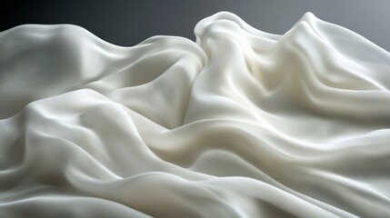 Poster - 3D soft fabric material, flowing smoothly and naturally, creating abstract visual forms with light and shadow 