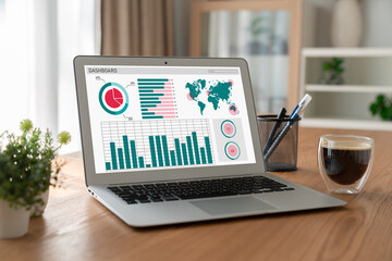 Poster - business data dashboard provide modish business intelligence analytic for marketing strategy plannin