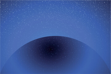 Wall Mural - design of oval silhouette in the space background