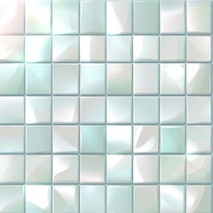 Poster - Elegant pearl tiles create an abstract pattern in a serene background