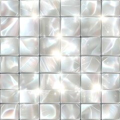 Poster - Abstract pearl tile background with shimmering effects and reflective surfaces
