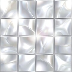 Poster - Abstract pearl tile design in a harmonious arrangement for contemporary interior spaces