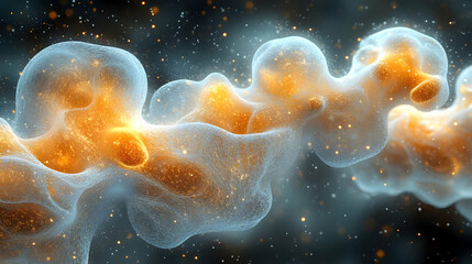 Poster - Abstract Glowing Particles Design