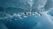 © Bismila - Melting Ice with Water Droplets Close-up View Capturing Reflections and Patterns