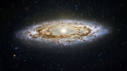 galaxy's light in vast cosmos star cluster