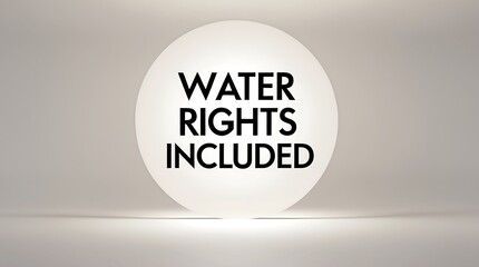 Poster - Statement about water rights included within a bold typographic design