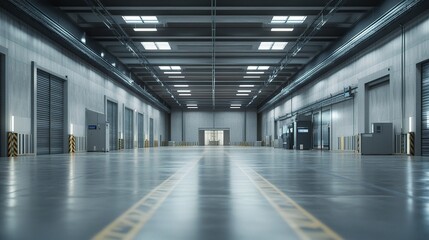 Poster - Advanced Smart Warehouse with AI Technology for Efficient Logistics