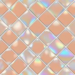 Poster - Soft pearl tile abstraction featuring a subtle iridescent design perfect for modern decor settings