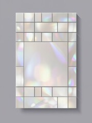 Poster - Abstract pearl tiled background with gentle reflections that evoke a sense of elegance and modernity in interior design