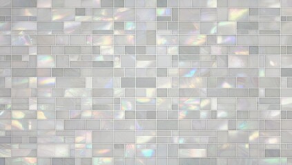 Poster - Abstract tile design featuring pearlescent patterns in a soft textured background
