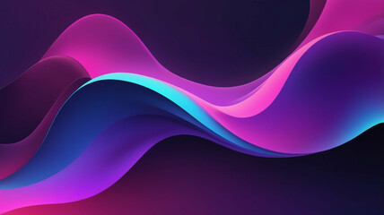 Poster - Abstract flowing gradient background with vibrant purple, pink and blue hues