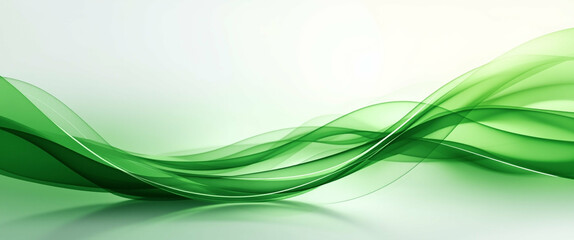 Poster - Abstract fresh green wave motion background with smooth dynamic lines